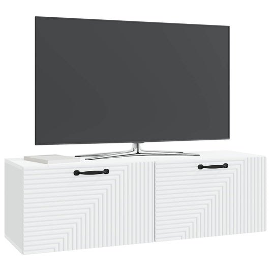 Wall-Mounted TV Cabinet White 98 x 31 x 30 cm Engineered Wood Wall-Mounted TV Cabinet White 98 x 31 x 30 cm Engineered Wood