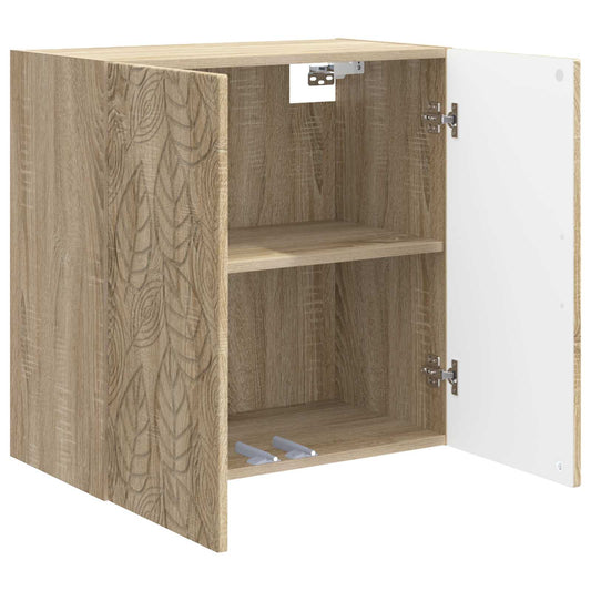 Wall-Mounted Cabinet Sonoma Oak 59 x 31 x 60 cm Engineered Wood Wall-Mounted Cabinet Sonoma Oak 59 x 31 x 60 cm Engineered Wood
