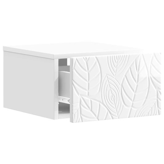 Wall-Mounted Bedside Cabinet High Gloss White 49 x 34.5 x 20 cm Wall-Mounted Bedside Cabinet High Gloss White 49 x 34.5 x 20 cm