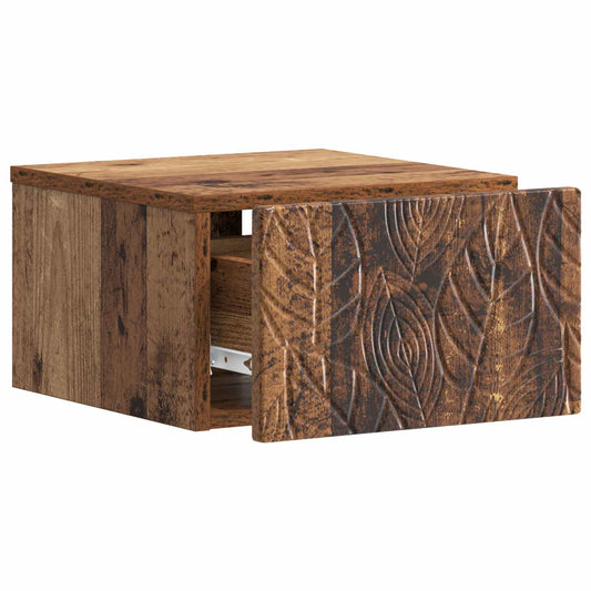 Wall-Mounted Bedside Cabinet Old Wood 49 x 34.5 x 20 cm Wall-Mounted Bedside Cabinet Old Wood 49 x 34.5 x 20 cm