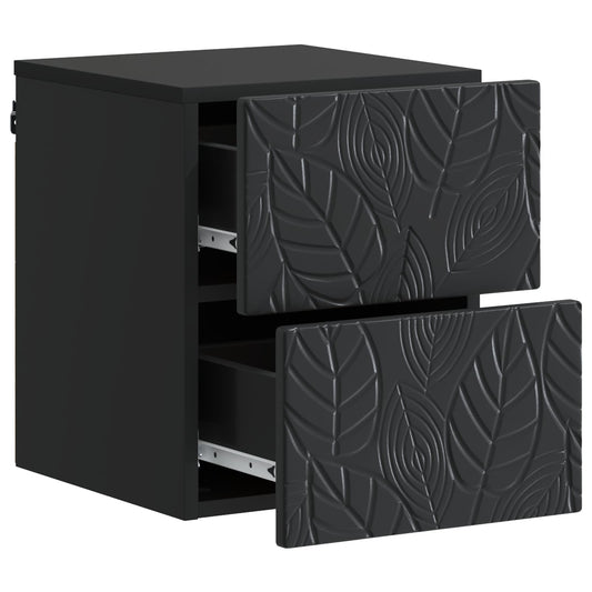 Wall-Mounted Bedside Cabinet Black 34.5 x 33 x 40 cm Wall-Mounted Bedside Cabinet Black 34.5 x 33 x 40 cm