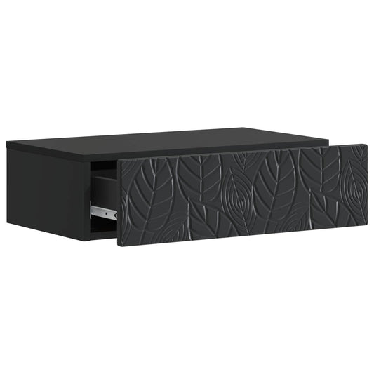 Wall-Mounted Side Table Black 87.5 x 34.5 x 17 cm Wall-Mounted Side Table Black 87.5 x 34.5 x 17 cm