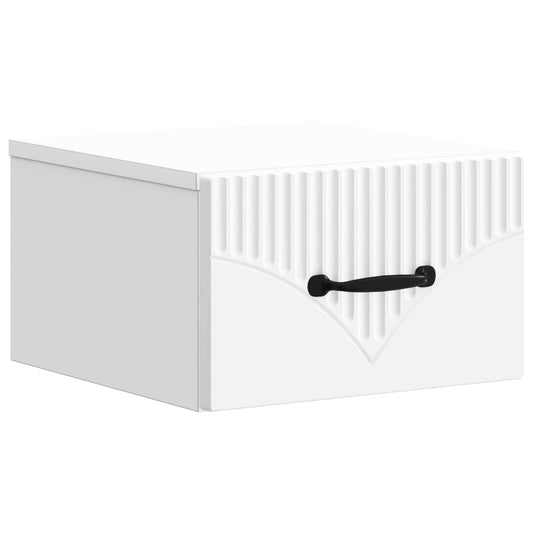 Wall-Mounted Bedside Cabinet White 34.5 x 33 x 20 cm Wall-Mounted Bedside Cabinet White 34.5 x 33 x 20 cm