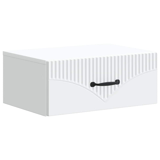 Wall-Mounted Bedside Cabinet White 49 x 34.5 x 20 cm Wall-Mounted Bedside Cabinet White 49 x 34.5 x 20 cm