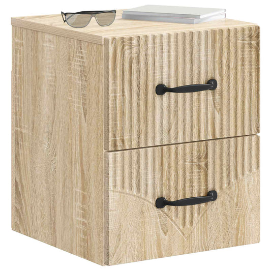 Wall-Mounted Bedside Cabinet 2 pcs Sonoma Oak 34.5 x 33 x 40 cm Wall-Mounted Bedside Cabinet 2 pcs Sonoma Oak 34.5 x 33 x 40 cm