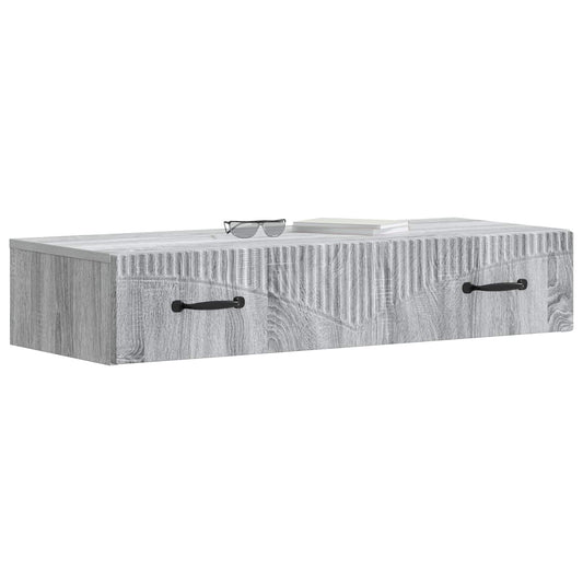 Wall-Mounted Side Table Grey Sonoma 87.5 x 34.5 x 17 cm Wall-Mounted Side Table Grey Sonoma 87.5 x 34.5 x 17 cm