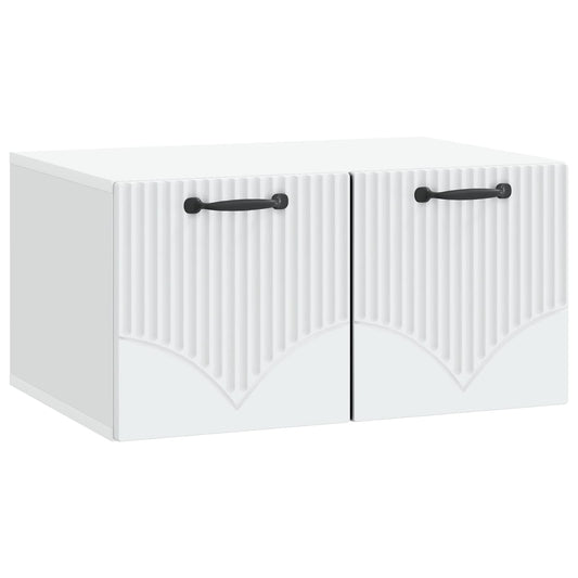 Wall-Mounted TV Cabinet White 59.5 x 41 x 30 cm Engineered Wood Wall-Mounted TV Cabinet White 59.5 x 41 x 30 cm Engineered Wood