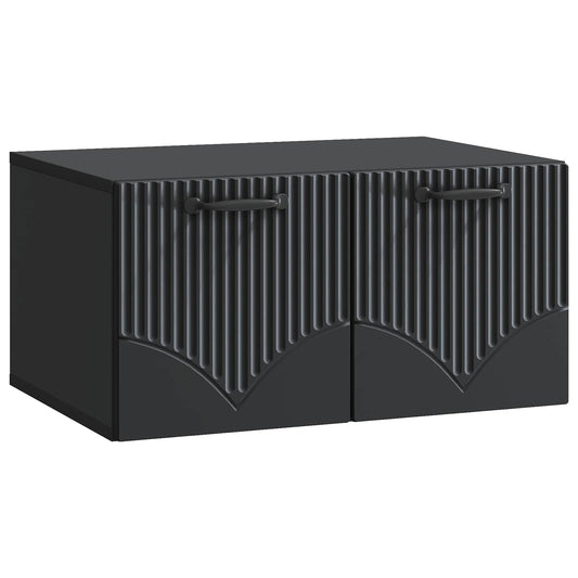 Wall-Mounted TV Cabinet Black 59.5 x 41 x 30 cm Engineered Wood Wall-Mounted TV Cabinet Black 59.5 x 41 x 30 cm Engineered Wood