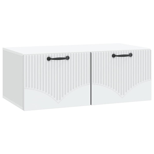Wall-Mounted TV Cabinet White 78.5 x 41 x 30 cm Engineered Wood Wall-Mounted TV Cabinet White 78.5 x 41 x 30 cm Engineered Wood