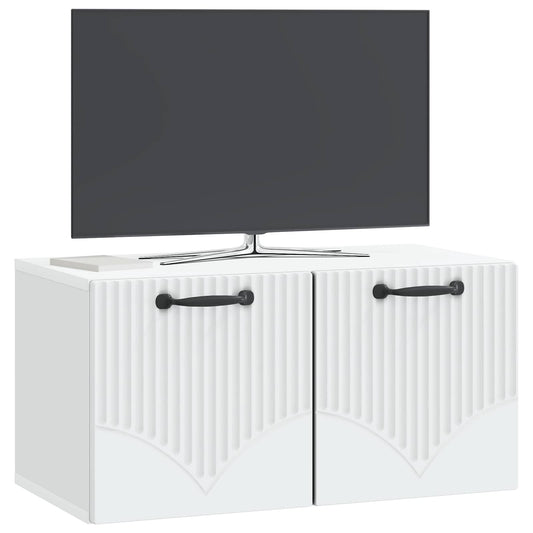 Wall-Mounted TV Cabinet White 59.5 x 31 x 30 cm Engineered Wood Wall-Mounted TV Cabinet White 59.5 x 31 x 30 cm Engineered Wood