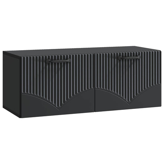 Wall-Mounted TV Cabinet Black 78.5 x 31 x 30 cm Engineered Wood Wall-Mounted TV Cabinet Black 78.5 x 31 x 30 cm Engineered Wood