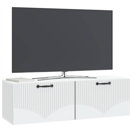 Wall-Mounted TV Cabinet White 98 x 31 x 30 cm Engineered Wood Wall-Mounted TV Cabinet White 98 x 31 x 30 cm Engineered Wood