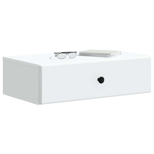 Wall-Mounted Side Table White 59 x 34.5 x 17 cm Engineered Wood Wall-Mounted Side Table White 59 x 34.5 x 17 cm Engineered Wood