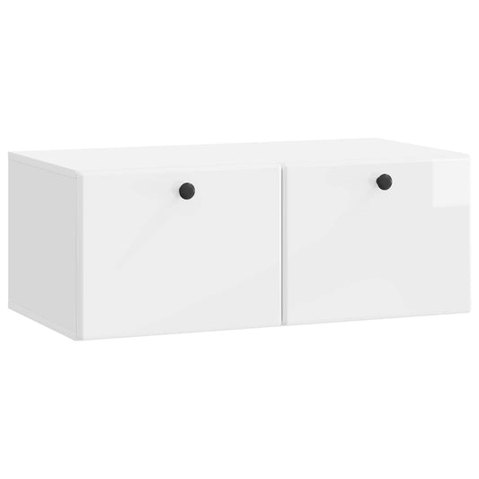 Wall-Mounted TV Cabinet 78.5 x 41 x 30 cm High Gloss White Wall-Mounted TV Cabinet 78.5 x 41 x 30 cm High Gloss White