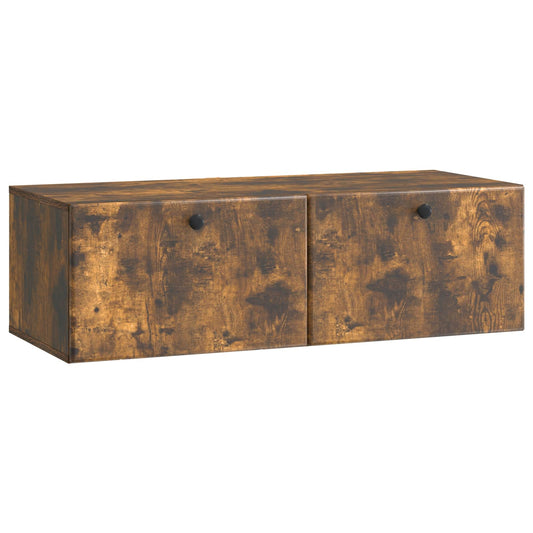 Wall-Mounted TV Cabinet 98 x 41 x 30 cm Smoked Oak Wall-Mounted TV Cabinet 98 x 41 x 30 cm Smoked Oak