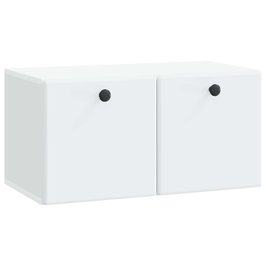 Wall-Mounted TV Cabinet 59.5 x 31 x 30 cm White Engineered Wood Wall-Mounted TV Cabinet 59.5 x 31 x 30 cm White Engineered Wood