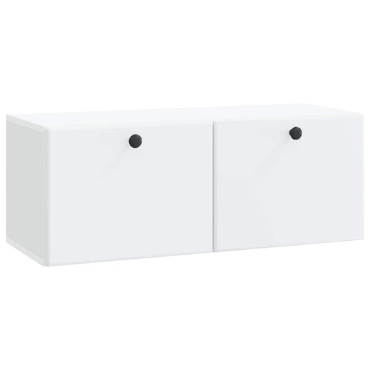 Wall-Mounted TV Cabinet 78.5 x 31 x 30 cm White Engineered Wood Wall-Mounted TV Cabinet 78.5 x 31 x 30 cm White Engineered Wood