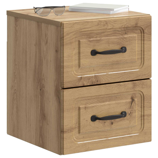 Wall-Mounted Bedside Cabinet 2 pcs Artisan Oak Engineered Wood Wall-Mounted Bedside Cabinet 2 pcs Artisan Oak Engineered Wood