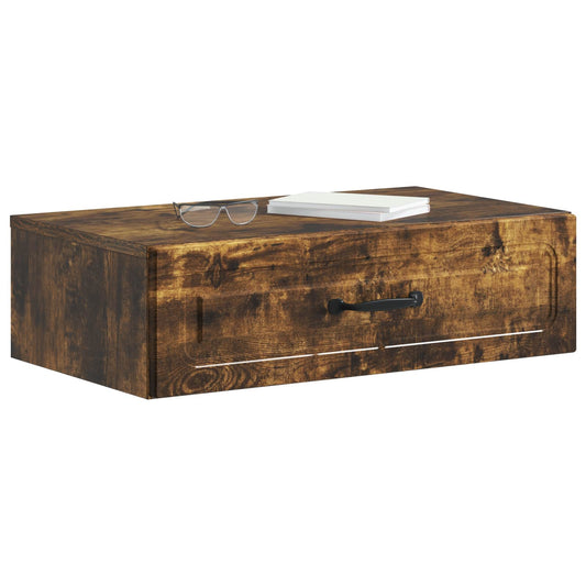 Wall-Mounted Side Table Smoked Oak 59 x 34.5 x 17 cm Wall-Mounted Side Table Smoked Oak 59 x 34.5 x 17 cm