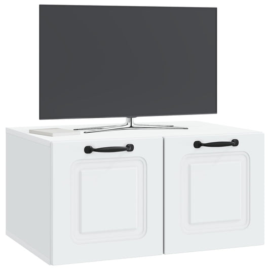 Wall-Mounted TV Cabinet White 59.5 x 41 x 30 cm Engineered Wood Wall-Mounted TV Cabinet White 59.5 x 41 x 30 cm Engineered Wood