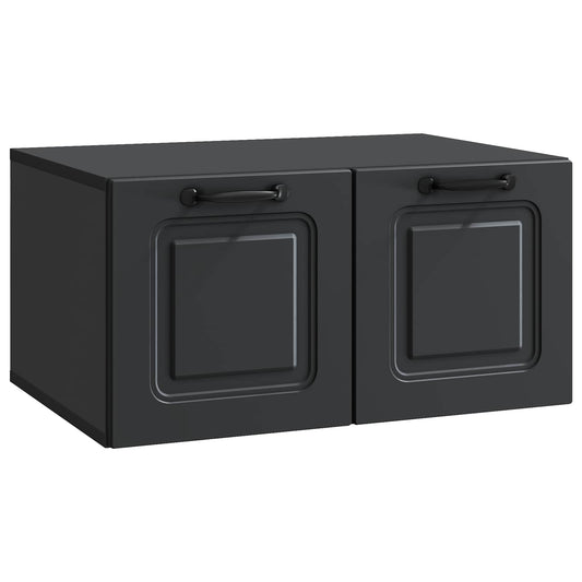Wall-Mounted TV Cabinet Black 59.5 x 41 x 30 cm Engineered Wood Wall-Mounted TV Cabinet Black 59.5 x 41 x 30 cm Engineered Wood