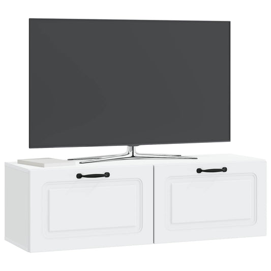 Wall-Mounted TV Cabinet White 98 x 31 x 30 cm Engineered Wood Wall-Mounted TV Cabinet White 98 x 31 x 30 cm Engineered Wood