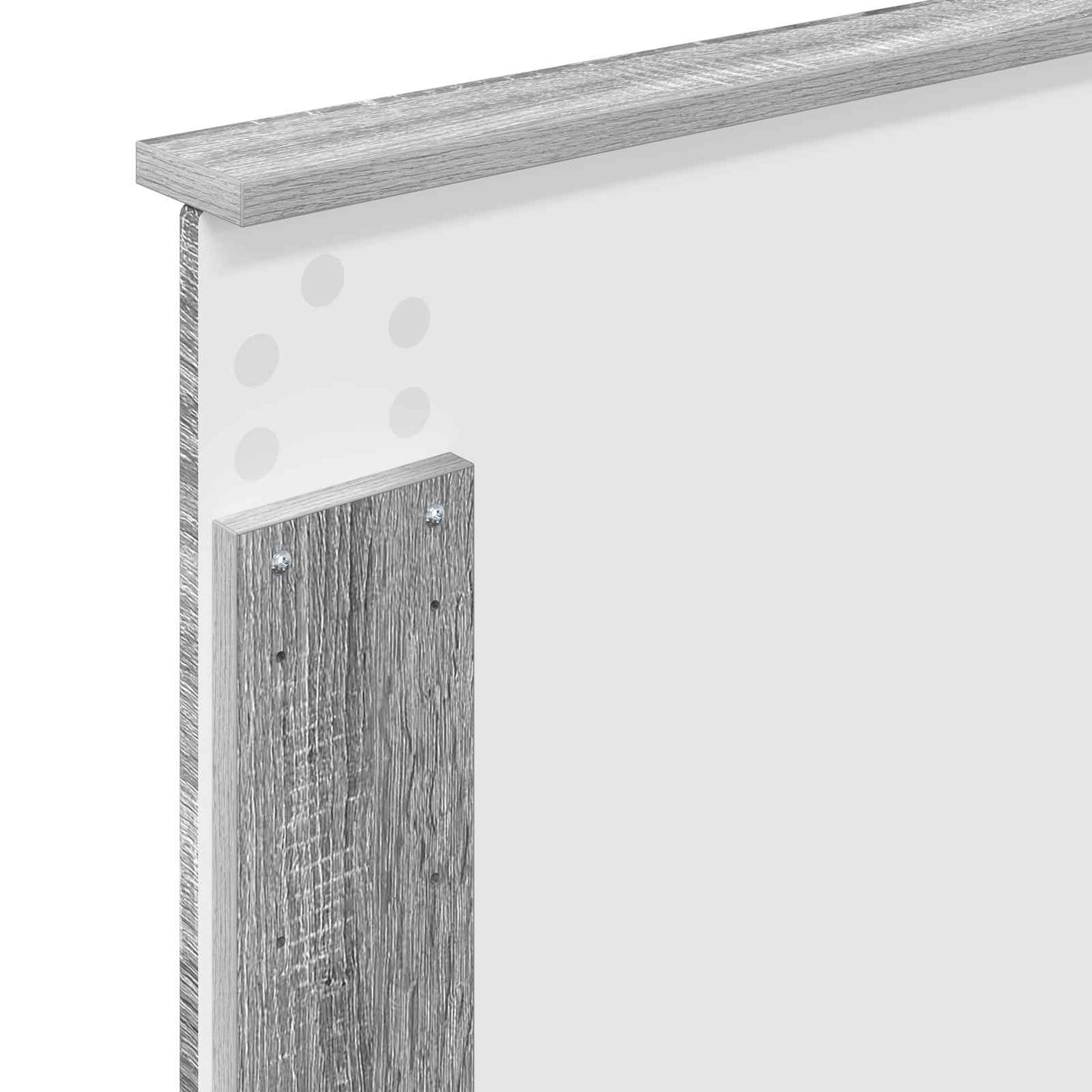 Bed Frame Grey Sonoma and Silver 75 x 190 cm Engineered Wood