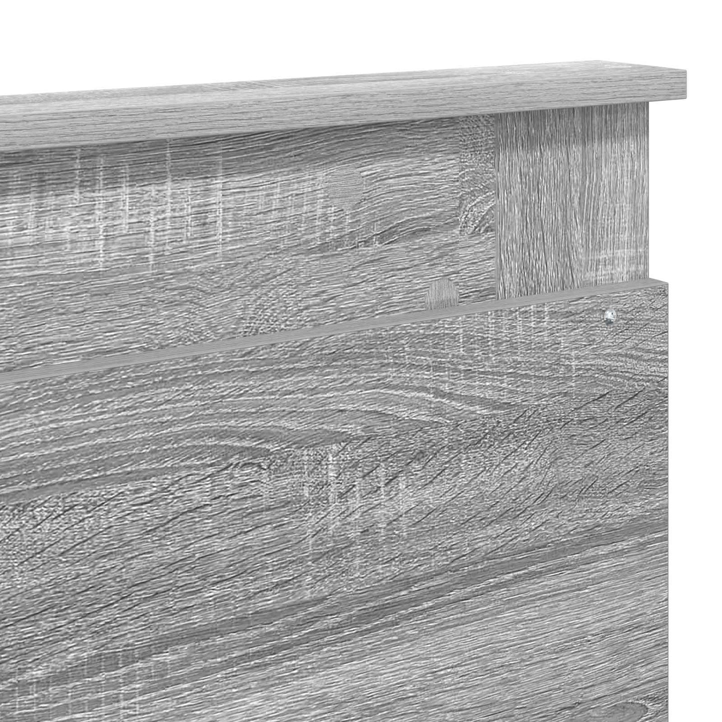 Bed Frame Grey Sonoma 200 x 200 cm Solid Pine Wood