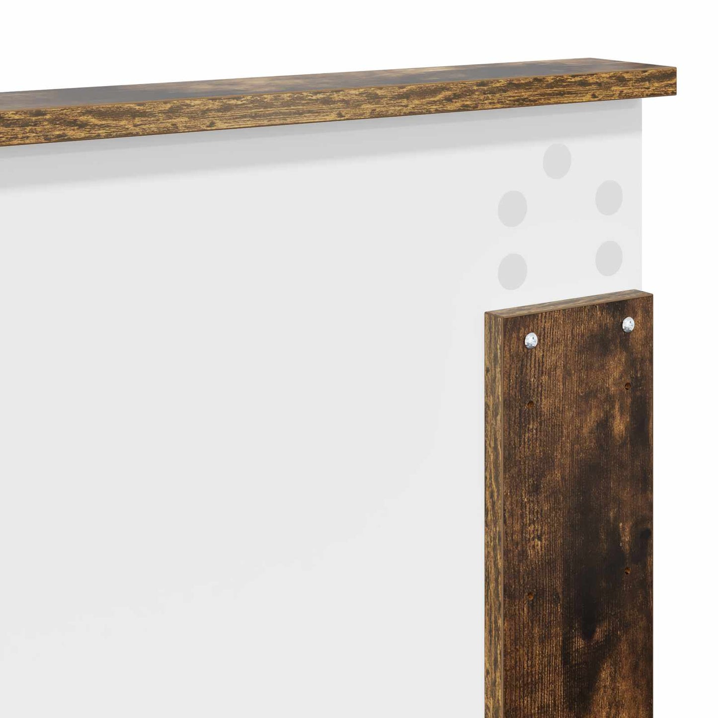 Bed Frame Smoked Oak 150 x 200 cm Solid Pine Wood