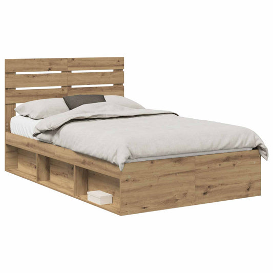 Bed Frame Artisian Oak 120 x 200 cm Solid Pine Wood Bed Frame Artisian Oak 120 x 200 cm Solid Pine Wood