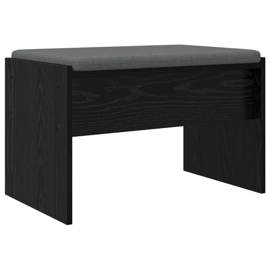 Hall Bench with Cushion Black Oak 63 x 38 x 40 cm Hall Bench with Cushion Black Oak 63 x 38 x 40 cm
