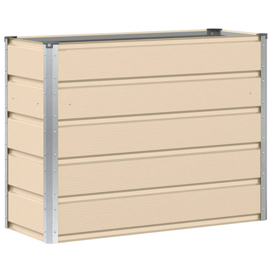Planter Ivory 100 x 40 x 75 cm Steel Planter Ivory 100 x 40 x 75 cm Steel