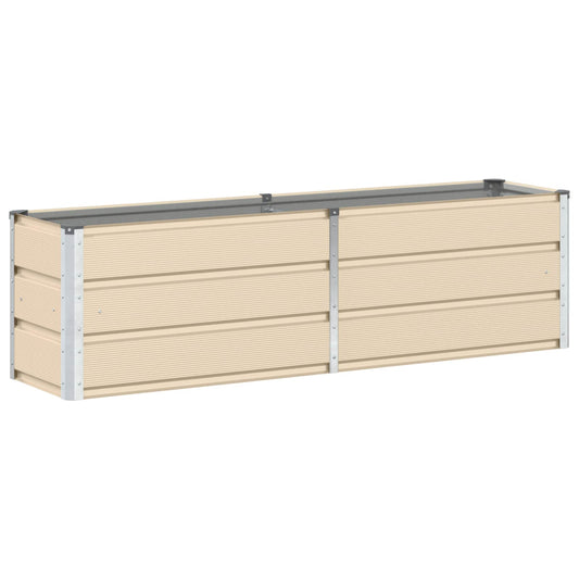 Planter Ivory 160 x 40 x 45 cm Steel Planter Ivory 160 x 40 x 45 cm Steel