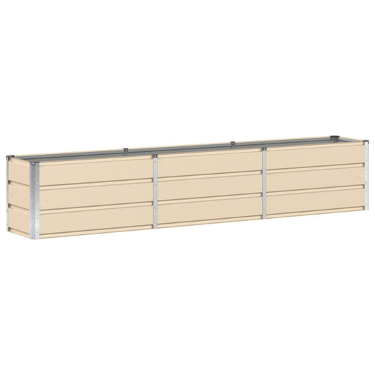 Planter Ivory 240 x 40 x 45 cm Steel Planter Ivory 240 x 40 x 45 cm Steel