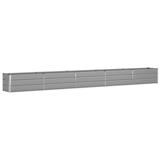 Planter Light Grey 480 x 50 x 45 cm Galvanised Steel Planter Light Grey 480 x 50 x 45 cm Galvanised Steel