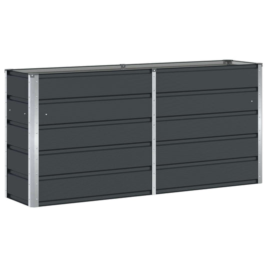 Planter Anthracite 160 x 40 x 75 cm Steel Planter Anthracite 160 x 40 x 75 cm Steel