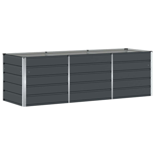 Planter Anthracite 240 x 80 x 75 cm Steel Planter Anthracite 240 x 80 x 75 cm Steel