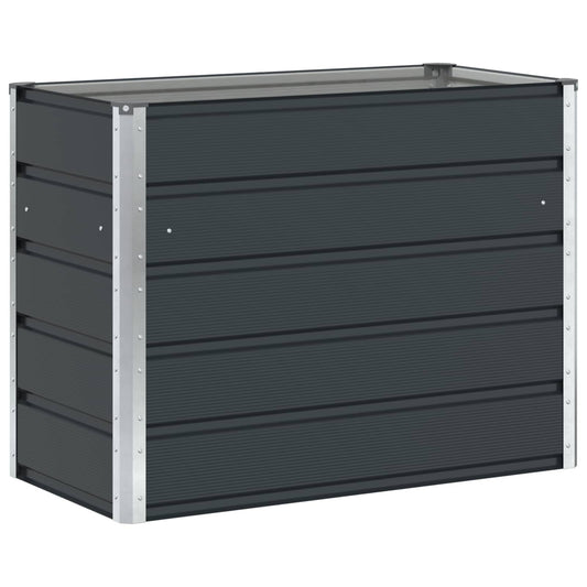 Planter Anthracite 100 x 50 x 75 cm Galvanised Steel Planter Anthracite 100 x 50 x 75 cm Galvanised Steel
