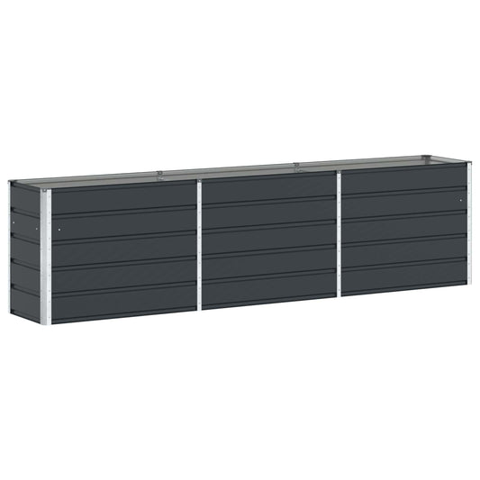 Planter Anthracite 290 x 50 x 75 cm Galvanised Steel Planter Anthracite 290 x 50 x 75 cm Galvanised Steel