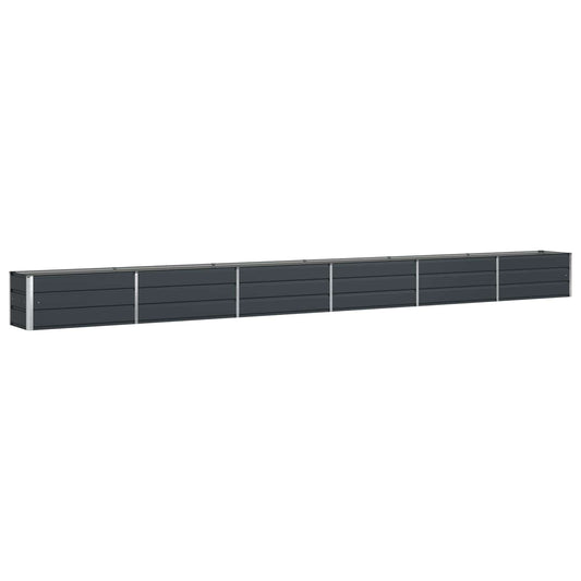 Planter Anthracite 580 x 50 x 45 cm Galvanised Steel Planter Anthracite 580 x 50 x 45 cm Galvanised Steel