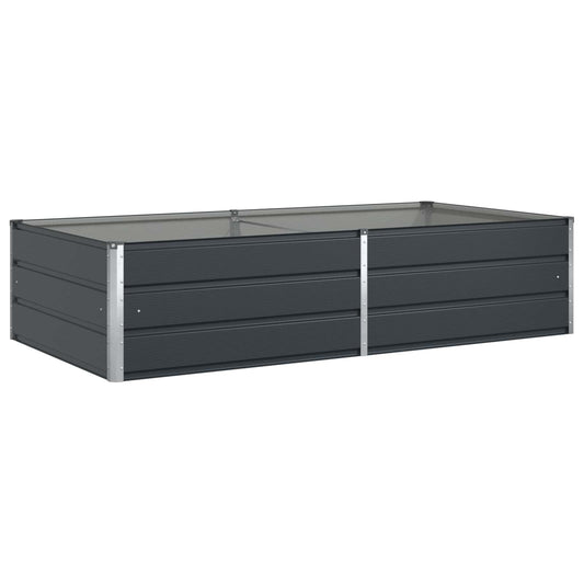 Planter Anthracite 195 x 100 x 45 cm Galvanised Steel Planter Anthracite 195 x 100 x 45 cm Galvanised Steel