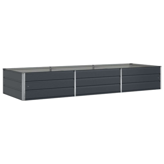 Planter Anthracite 290 x 100 x 45 cm Galvanised Steel Planter Anthracite 290 x 100 x 45 cm Galvanised Steel