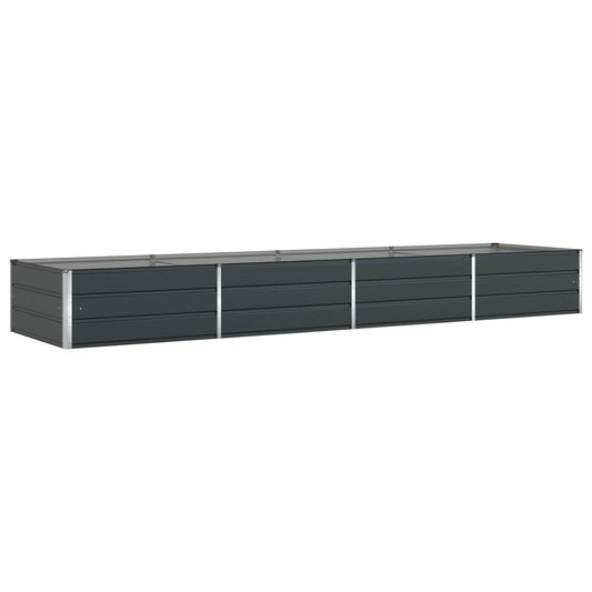 Planter Anthracite 385 x 100 x 45 cm Galvanised Steel Planter Anthracite 385 x 100 x 45 cm Galvanised Steel