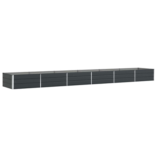 Planter Anthracite 580 x 100 x 45 cm Galvanised Steel Planter Anthracite 580 x 100 x 45 cm Galvanised Steel