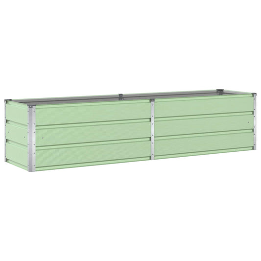 Planter Pastel Green 195 x 50 x 45 cm Galvanised Steel Planter Pastel Green 195 x 50 x 45 cm Galvanised Steel