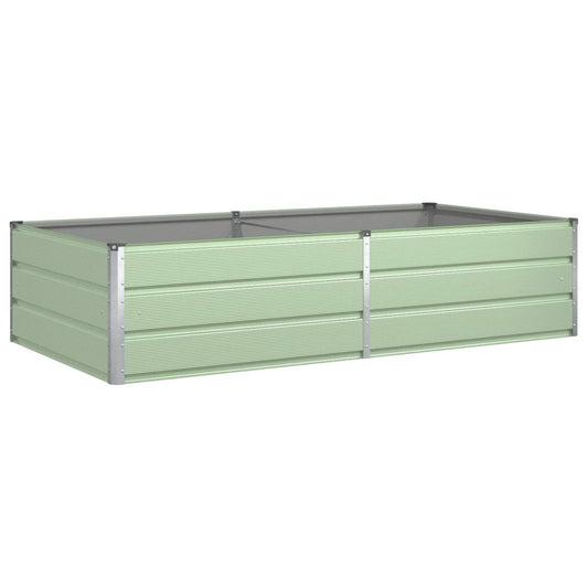 Planter Pastel Green 195 x 100 x 45 cm Galvanised Steel Planter Pastel Green 195 x 100 x 45 cm Galvanised Steel