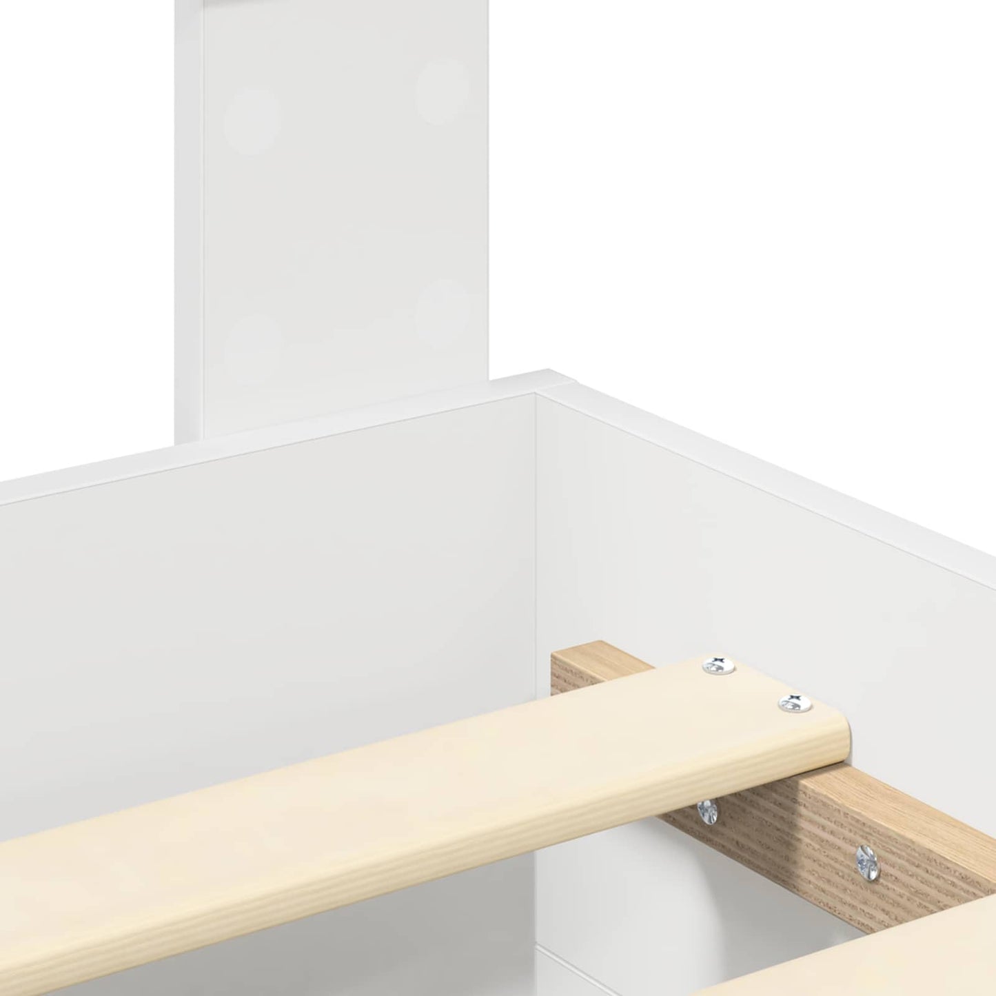 Bed Frame with Headboard White 140 x 200 cm Engineered Wood