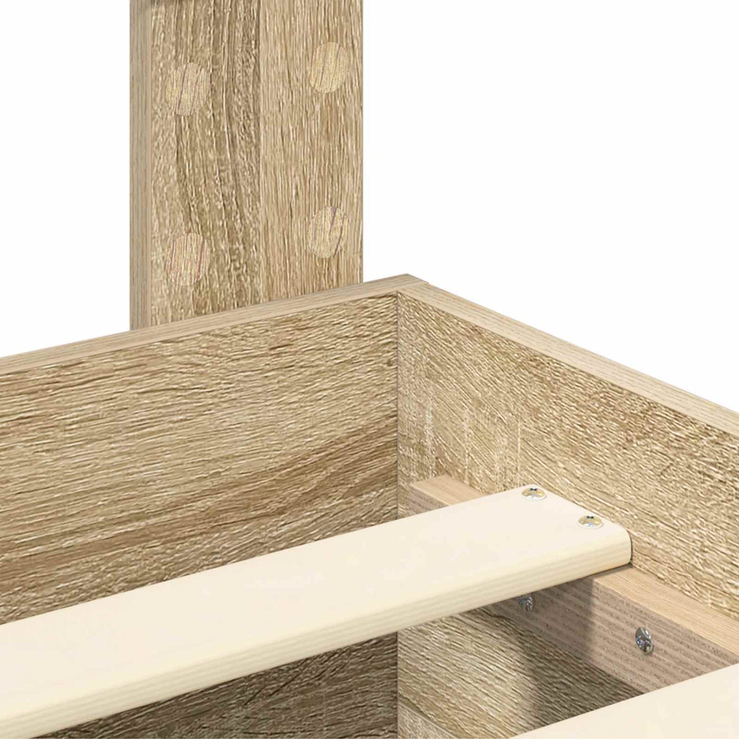 Bed Frame with Drawer Sonoma Oak 135 x 190 cm Engineered Wood