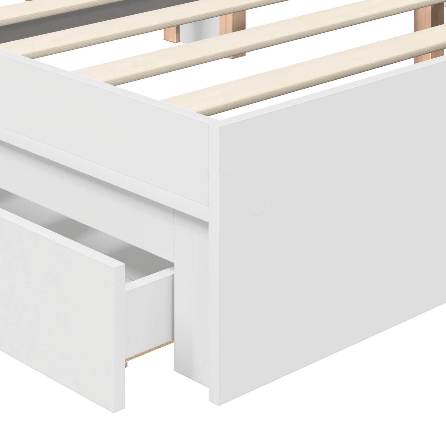 Storage Bed with Headboard White 180 x 200 cm Engineered Wood