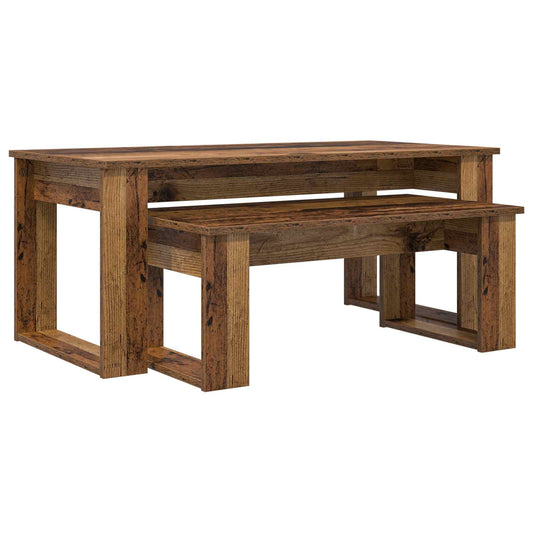 Coffee Table Set 2 pcs Old Wood 100 x 50 x 42 cm Coffee Table Set 2 pcs Old Wood 100 x 50 x 42 cm